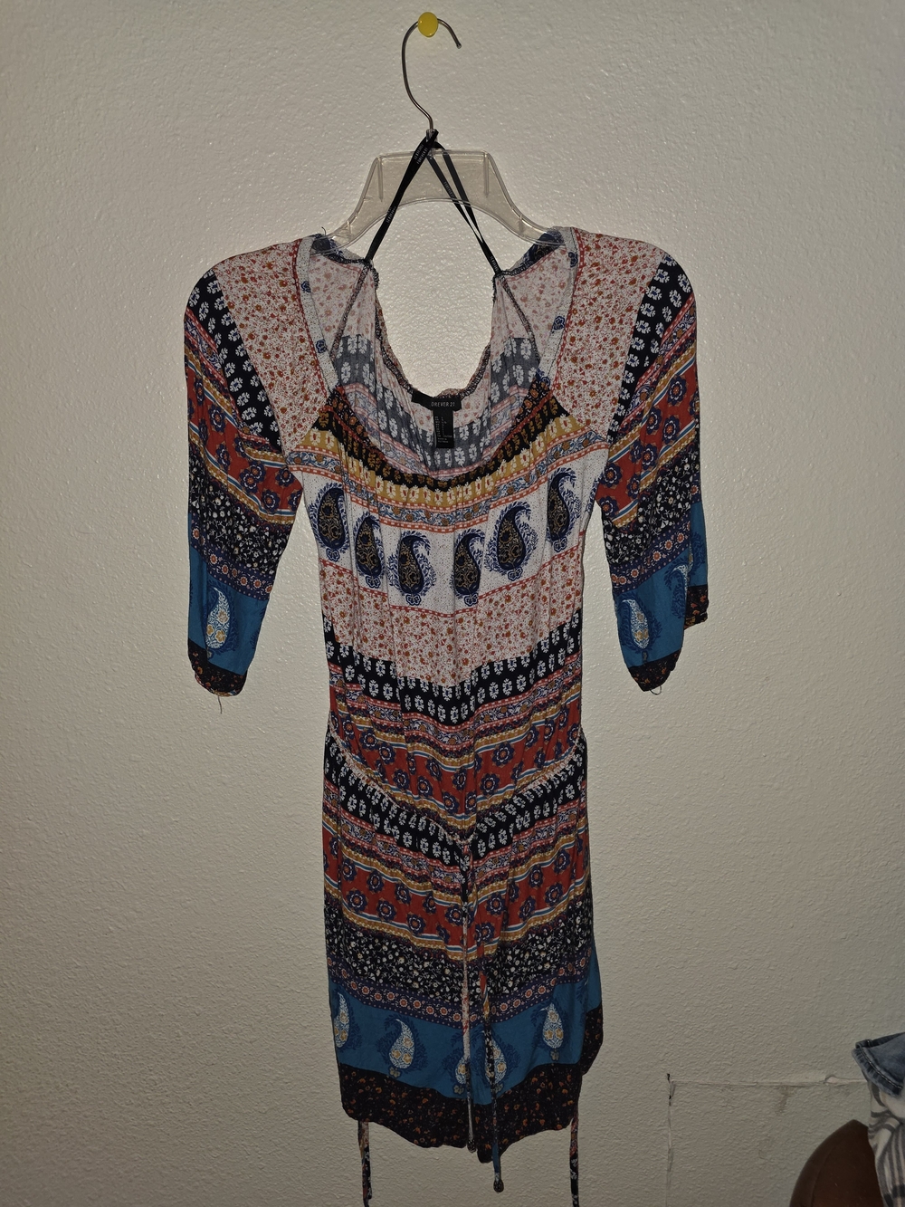Boho Paisley Multicolor Tie-Waist Women’s Romper  FORVER 21